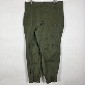 Spanx Twill Jogger Tapered Stretch Womens Size 2X Green Pants